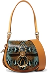 CHLOÉ TESS SMALL SNAKE-EFFECT AND SMOOTH LEATHER SHOULDER BAG