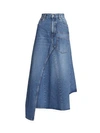 LOEWE Asymmetric Denim Midi Skirt