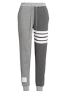 Thom Browne Striped Jogger Sweatpants In Tonal Grey