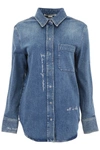 STELLA MCCARTNEY DENIM SHIRT WITH EMBROIDERED WRITING,182608DCW000002-4111