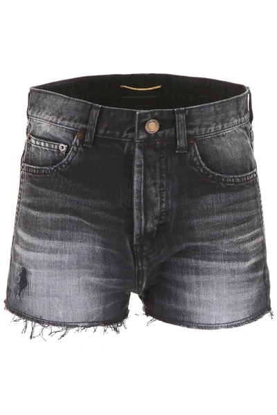 Saint Laurent Black Denim Shorts