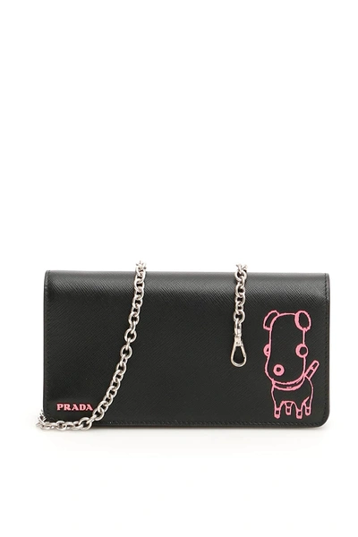 Prada Malia Minibag In Black,pink