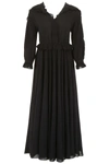 BOTTEGA VENETA LONG RUFFLED DRESS,191510DAB000002-1000N