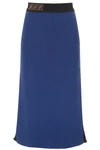 FENDI PENCIL SKIRT WITH PLEATED SIDE,191405DGN000006-F14PK
