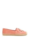 Tory Burch Ines Leather Espadrilles In Pink
