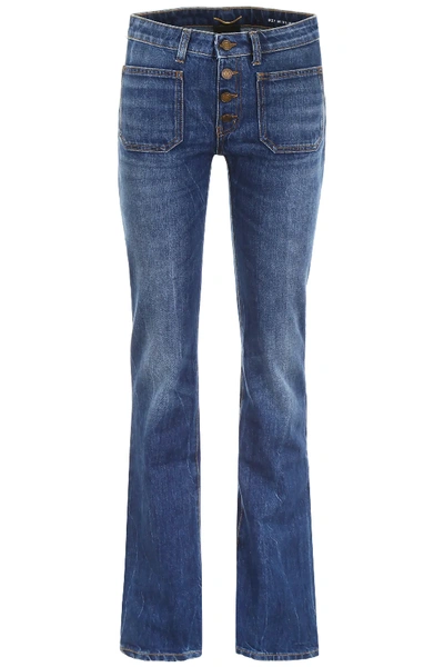 Saint Laurent Flared Jeans In Blue