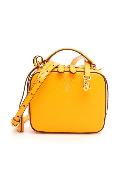 Mark Cross Baby Laura Bag In Yellow,orange