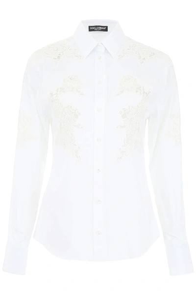 Dolce & Gabbana Gold Taormina Shirt In White