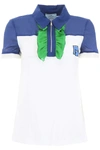 PRADA POLO SHIRT WITH RUFFLES AND LOGO PATCH,191197DPL000002-F0XKL