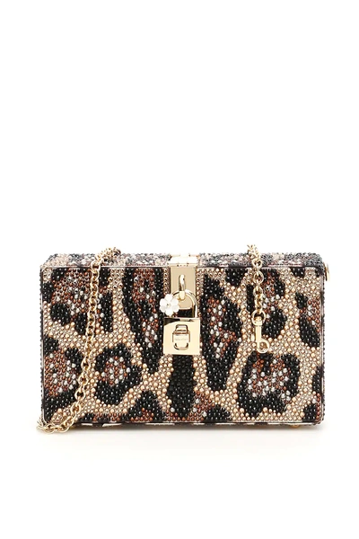 Dolce & Gabbana Dolce Box Bag In Brown,black,gold