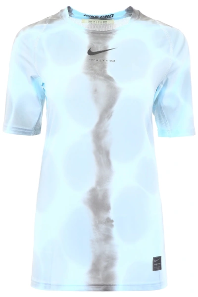 Alyx Nike Logo T-shirt In Light Blue,grey
