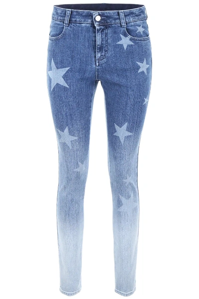 Stella Mccartney Dégradé Skinny Jeans In Light Blue,blue
