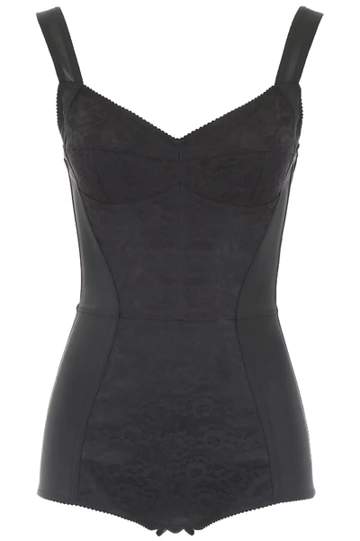 Dolce & Gabbana Corset Bodysuit In Black