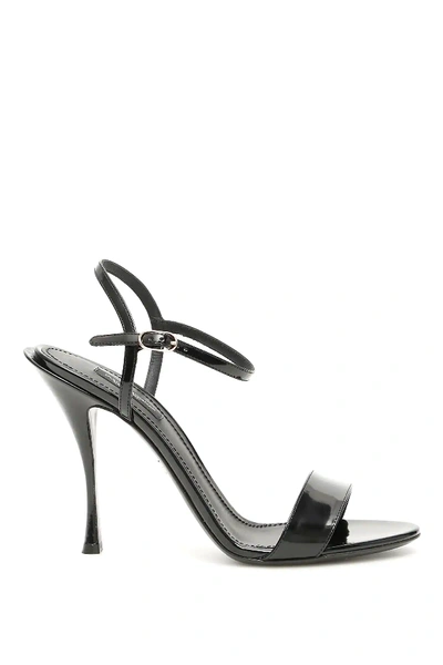 Dolce & Gabbana Strappy Stiletto Heel Sandals In Black