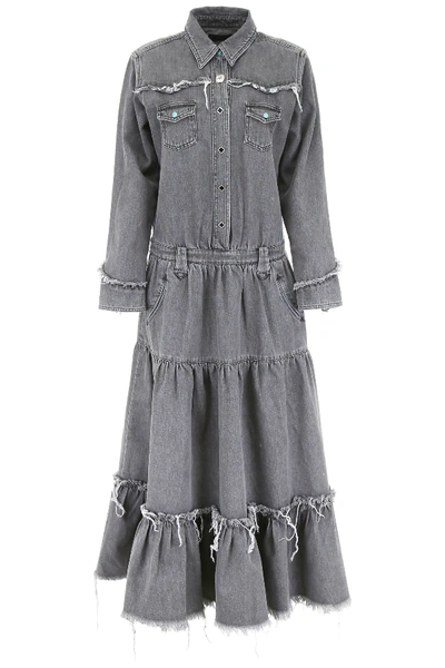 Alanui Denim Dress In Grey