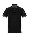 Gran Sasso Polo Shirts In Black