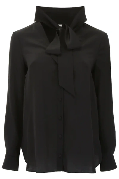 Alexander Mcqueen Silk Shirt In Black