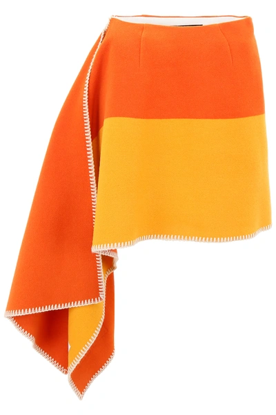 Calvin Klein 205w39nyc Pendleton Skirt In Orange