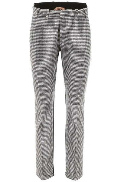 N°21 Bicolor Trousers In White,grey,black