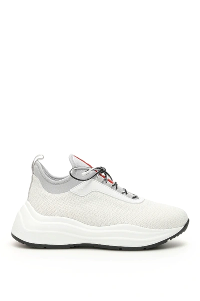 Prada Women's Shoes Trainers Sneakers In White,grey