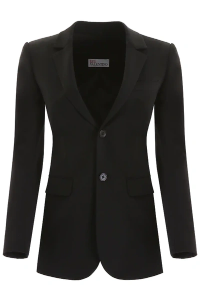 Red Valentino Jacket With Duchesse Lapels In Black