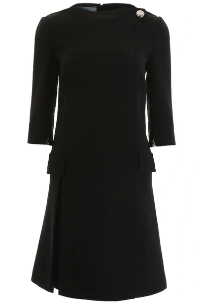 Prada Cady Dress In Black
