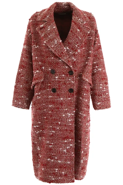 Ulla Johnson Harden Coat In Red,white