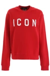 Dsquared2 Printed Icon Sweatshirt In Red,white