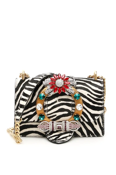 Miu Miu Miu Lady Pony Bag In White,black