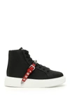 PRADA NYLON trainers WITH STUDDED STRAP,192197NSN000012-F0D9A