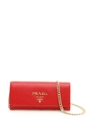 PRADA SAFFIANO CLUTCH WITH STRAP,192197ABS000006-F068Z