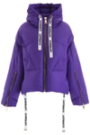 Khrisjoy Logo Drawstring Puffer Jacket In Purple