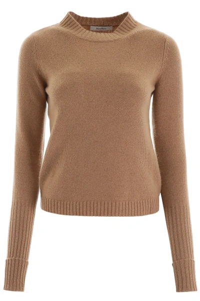 Max Mara Matteo Knit In Beige,brown