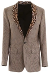 R13 BLAZER WITH ANIMALIER LAPELS,192647DGH000001-672