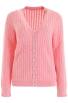 ALESSANDRA RICH CABLE-KNIT CARDIGAN,192368DCD000001-1816