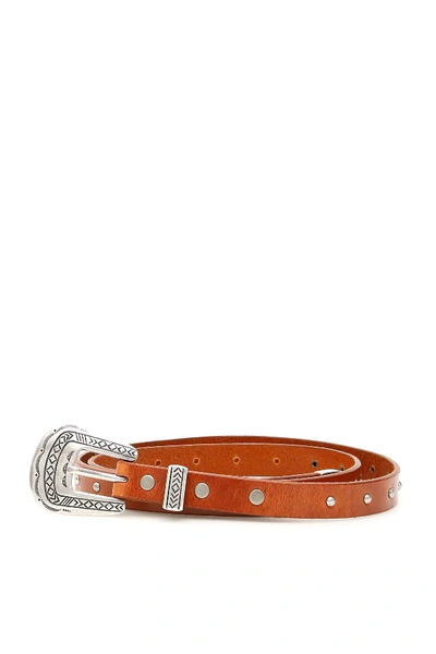 Alanui Studded Belt In Brown