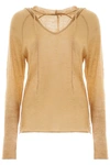 MES DEMOISELLES SHOSHANA KNIT HOODIE,192719DMA000001-CAMEL