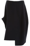 JIL SANDER ASYMMETRIC MIDI SKIRT,192457DGN000001-402