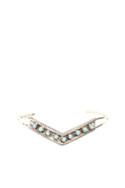 Jessie Western Cuff Bracelet In Turquoise (silver)