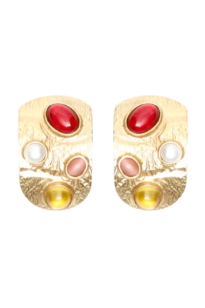 Magda Butrym Amaranth Earrings In Metallic,gold