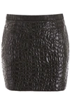 SAINT LAURENT CROC-PRINT MINI SKIRT,192395DGN000012-1000