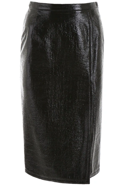 N°21 Waxed Skirt In Black
