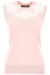 DOLCE & GABBANA TOP WITH LACE INSERTS,192450DTO000005-S9000