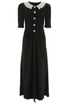 ALESSANDRA RICH CREPE DRESS WITH COLLAR,192368DAB000004-900