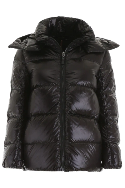 Max Mara The Cube Glossby Puffer Jacket In Black