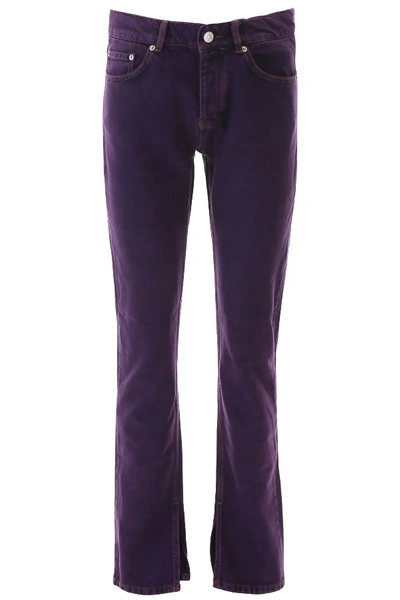 Ganni Washed Jeans In Purple