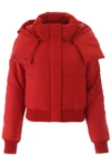 Off-white Hooded Down Jacket In Red