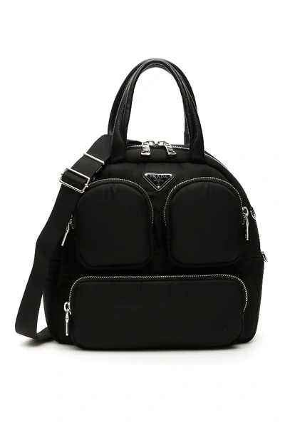 Prada Nylon Cargo Bag In Black