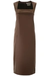 BOTTEGA VENETA SATIN MIDI DRESS,192510DAB000006-2716