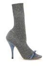 MARCO DE VINCENZO KNIT BOOTIES WITH MICRO CRYSTALS,192743NSV000002-F187Q